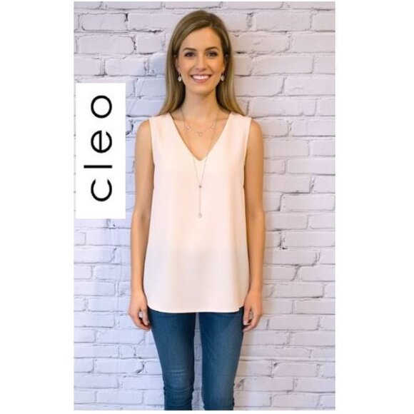 CLEO - Blush coloured sleeveless reversible blouse - Picture 1 of 9